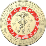 2021 30 Years of the Wiggles Captain Feathersword (Red) $2 Dollar 25 Coin Cotton Co Certified Roll (H/T)