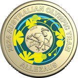 2024 Paris Olympic Team Allezaus $2 Dollar Uncirculated Coin