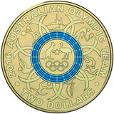 2016 Rio Olympic Team Blue $2 Dollar 25 Coin Cotton Co Certified Roll (H/T)