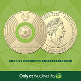 2023 CommBank Matildas (Light Green) $2 Dollar 25 Coin Cotton Co Certified Roll (H/T)