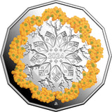 2024 Christmas Festive Florals 50c Fine Silver Coloured Proof Coin