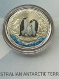 2023 Australian Antarctic Territory Emperor Penguin 50c Carded Coin
