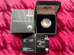 1988 Australia Silver Proof(92.5%) $2 Coin