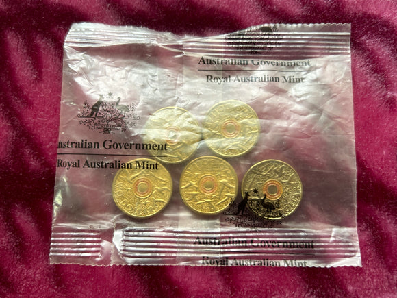 2015 Remembrance Orange $2 Dollar 5 Coin RAM Bag