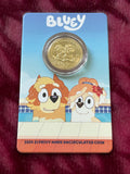 2024 Bluey 'Uncle Rad & Frisky' $1 Dollar Privy Mark Carded Coin