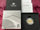 2023 50th Anniversary of The Sydney Opera House 50c Gold plated Silver Proof Coin