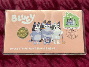 2024 Bluey 'Uncle Stripe, Aunt Trixie & Nana' $1 Dollar PNC