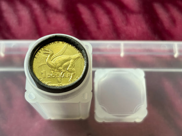 2022 $1 Australian Dinosaurs Elaphrosaurine $1 Dollar 20 Coin Cotton Co Certified Roll (H/T)