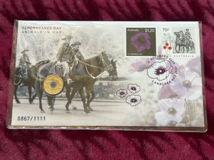 2024 Remembrance Day War Animals Limited Edition $2 PNC