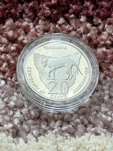 2001 Centenary of Federation TAS Student Design Proof 20c Coin