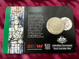 2018 Anzac Spirit Daring 50c Carded Coin