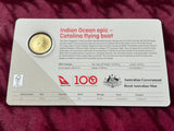 2020 Qantas 100 years Centenary $1 Carded Coin - Catalina Flying Boat -