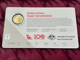 2020 Qantas 100 years Centenary $1 Carded Coin - Super Constellation -