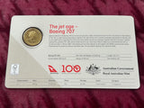 2020 Qantas 100 years Centenary $1 Carded Coin - Boeing 707 -