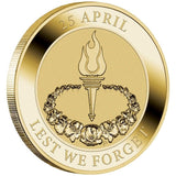 2023 ANZAC DAY Lest We Forget "P" mintmark $1 Dollar Carded Coin