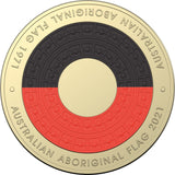 2021 Aboriginal Flag $2 Dollar 25 Coin RAM Roll (H/T)