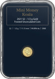 2021 $2 1/2g Gold Frosted Mini Money Koala Coin