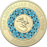 2020 Tokyo Olympic Team Blue Resilience $2 Dollar Uncirculated Coin