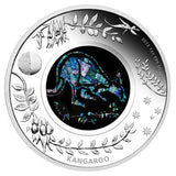 2013 The Kangaroo 1 Oz Silver Proof Opal $1 Dollar Coin
