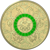 2016 Rio Olympic Team Green $2 Dollar Uncirculated Coin