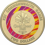 2018 Commonwealth Games Red $2 Dollar Uncirculated Coin