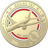 2020 Qantas 100 years Centenary $1 Carded Coin - Boeing 787 -