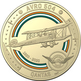 2020 Qantas 100 years Centenary $1 Carded Coin - Avro 504 -