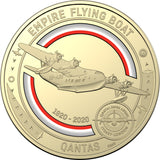 2020 Qantas 100 years Centenary $1 Carded Coin - Empire flying boat -