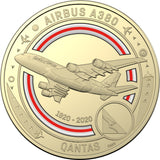 2020 Qantas 100 years Centenary $1 Carded Coin - Airbus A380 -