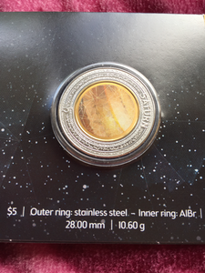 2017 Saturn $5 Dollar Carded Coin from Planetary Set