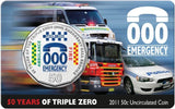 2011 50 Years of Triple Zero 000 Emergency 50 Cent Coin
