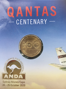 2020 Qantas Centenary Civil Aviation 100 Years $1 PNC - ANDA Sydney