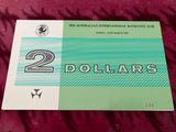 1985 $2 Dollar Johnston/Fraser Uncirculated Note in Folder