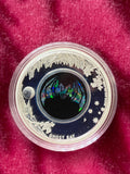 2015 The Ghost Bat 1 Oz Silver Proof Opal $1 Dollar Coin