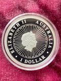 2014 The Tasmanian Devil 1 Oz Silver Proof Opal $1 Dollar Coin