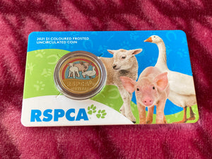 2021 RSPCA 150th Anniversary Farm Animals $1 Carded Coin