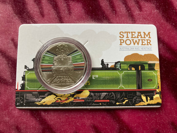 2022 Steam Trains NSW South Maitland Railways No.25 50 Cent Coin