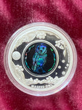 2014 The Masked Owl 1 Oz Silver Proof Opal $1 Dollar Coin