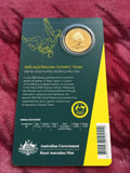 2020 Australian Olympic Team 50 Cent Gold Plated Carded Coin