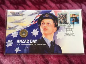 2020 ANZAC DAY 75TH ANNIVERSARY OF THE END OF WWII $2 PNC