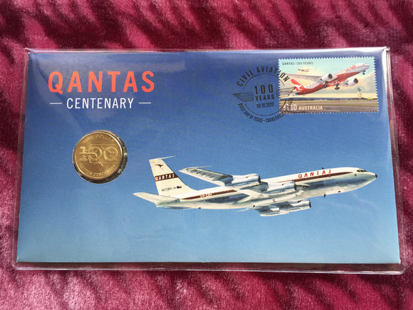 2020 Qantas Centenary Civil Aviation 100 Years $1 PNC