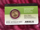 2020 75th Anniversary of The End of WWII $2 Downies Carded Coin
