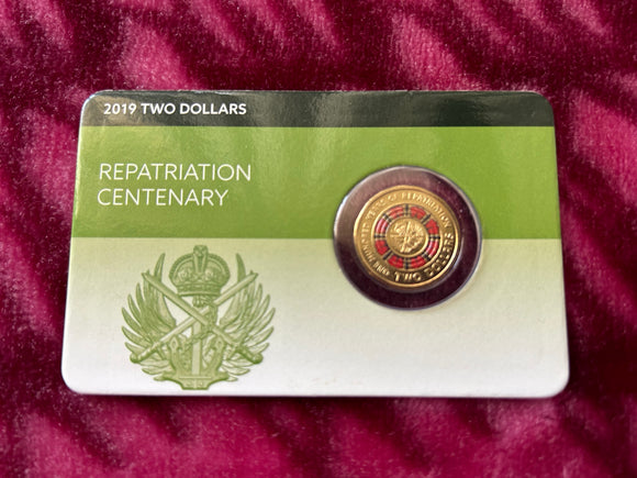 2019 Repatriation $2 Downies Carded Coin