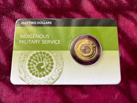 2021 Indigenous Military Service $2 Downies Carded Coin