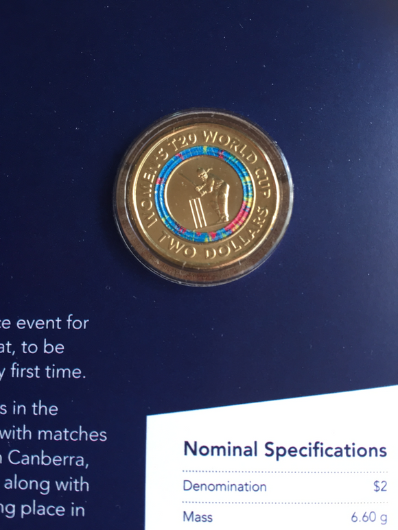 2020 ICC Women's T20 World Cup $2 Dollar Carded Coin