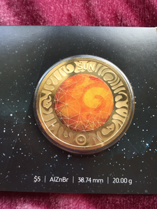 2017 Sun $5 Dollar Carded Coin from Planetary Set