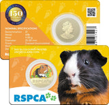 2021 RSPCA 150th Anniversary Guinea Pig $1 Carded Coin