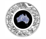 2022 Great Southern Land 1 Oz Silver Proof Blue Lepidolite $1 Dollar Coin